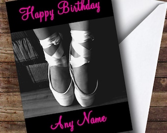 Beautiful Ballet Personalised Birthday Card