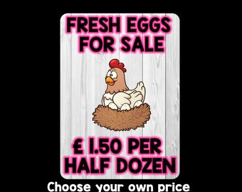 EGGS FOR SALE sign Chicken run metal sign plaque chicken feed eggs egg box