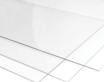 CLEAR acrylic PERSPEX SHEET A4 (297mm x 210mm / 11,69'' x 8,26'') 3mm thick | transparent plexiglass plastic panel plate