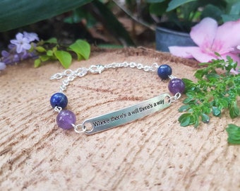 Amethyst and Lapis Lazuli bracelet