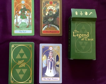 Legend of Tarot (Zelda) VERY Limited Edition & hard to find independent artist self-published deck. Brand New, w/ pdf guidebook