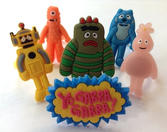 Yo Gabba Gabba Rings Party Favors Cupcake Toppers