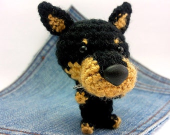 Amigurumi Doberman Pinscher, crochet Doberman Pinscher.