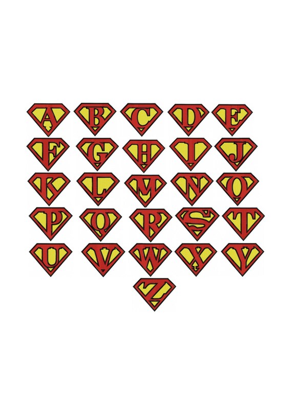 superman alphabetpattern fill machine embroidery design no