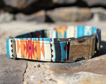 Southwest Collar, Pet Collar, Dog Collar, Female Dog Collar, Metal Buckle, Male Dog Collar, Small Dog Collar, Large Dog Collar