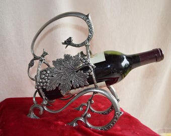PORTE BOUTEILLE VIN étain