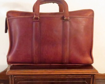 Dads Grads Sale Coach Embassy Briefcase In Burgundy Leather Made In The United States- Style No 5090 - Beautifully Worn