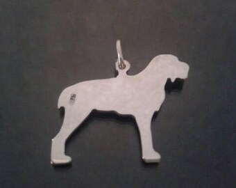 italian spinone silhouette pendant sterling silver made by saw piercing 2.5cm wide 1"