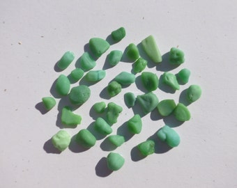 Véritables verres de mer, fournitures créatives, décoration, idée cadeau DIY, vert opaque (réf. sp1)