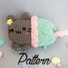 Pusheen in mermaid costume amigurumi PATTERN - kawaii amigurumi PATTERN-cat amigurumi PATTERN