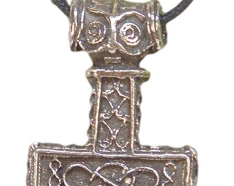Thor's Hammer Necklace Pewter Pendant Viking Mjollnir Norse Odin Mjollnir 4930