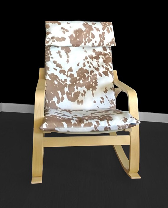 Custom Cow Print IKEA POÄNG Cushion Chair Cover Udder