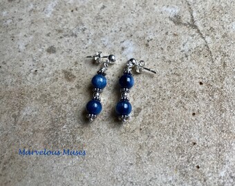 Kyanite and Sterling Silver Earrings