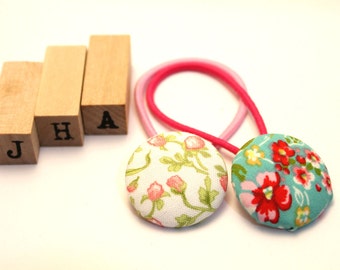 Children/Everyday/Girls - Fabric covered button hair tie