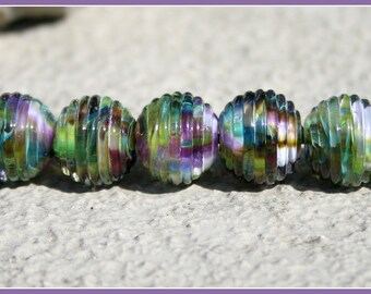 Garden Goddess lampwork bead set