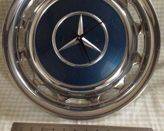 Vintage Mercedes hubcap clock