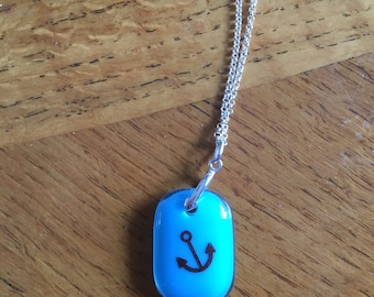 Turquoise Anchor Necklace