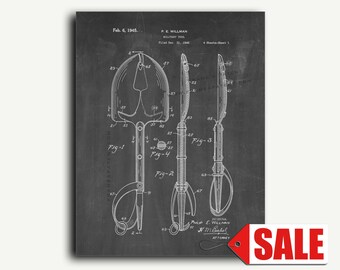 Military Patent Prints Set Of 6 Army Art Posters Military