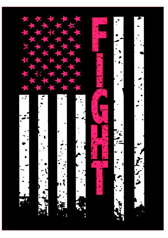 Fight Distressed Flag SVG File Quote Cut File Silhouette