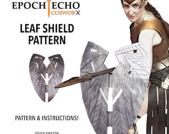 Amazon Warrior Leaf Shield Pattern - Digital Download