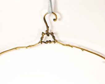 Brass clothes hanger, wedding dress hanger, gold coat hanger, decorative clothes hanger, antique brass clothes hanger, french clothes hanger