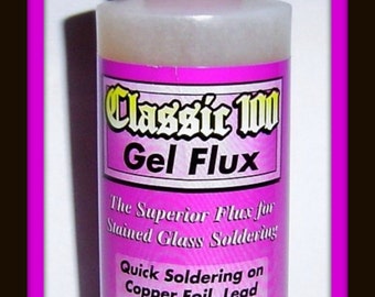 8 oz Big Bottle Best Soldering Gel Flux For Jewelry Pendants, Odorless, Non-Smoking, Stained Glass Lead Soldering Classic 100