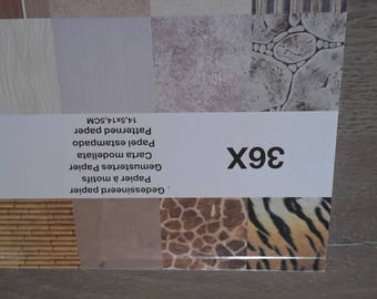 Block patterned paper