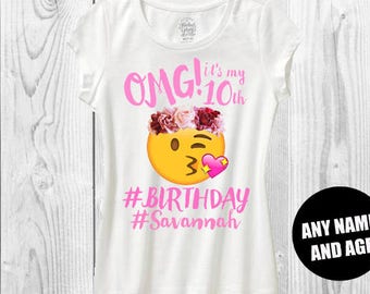 Emoji birthday shirt omg it's my birthday