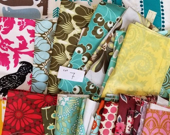 SUPER SALE 7 Pounds Fabric Scraps Large Flat Rate Box stuffed with home dec cotton designer fabrics Destash Box #7 Amy Butler, Joel Dewberry