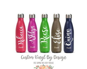 Ships Free! Swell Bottle Decal | Swell Decal | Swell Tumbler | Swell Bottle Monogram | Personalized Swell Bottle Decal | Monogram Swell