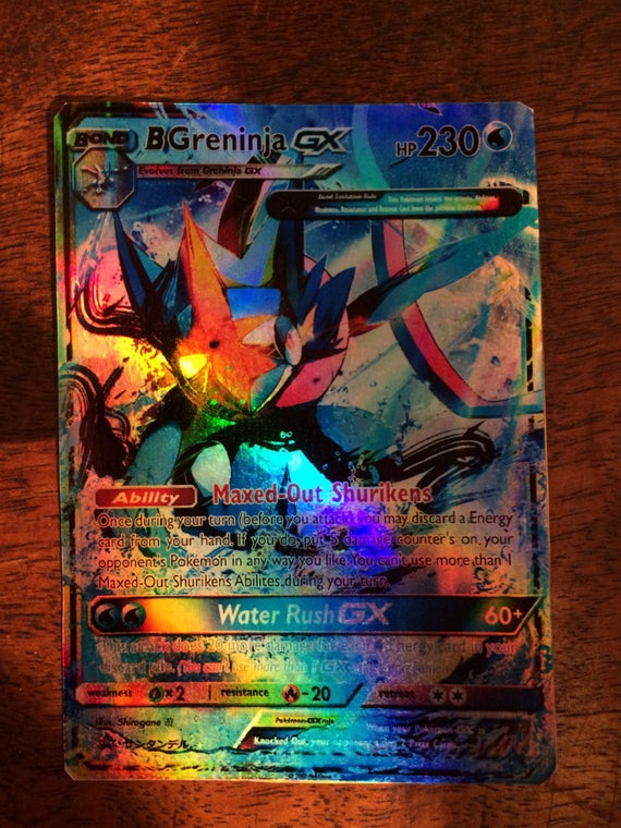 Ash greninja gx ex orica pokemon card