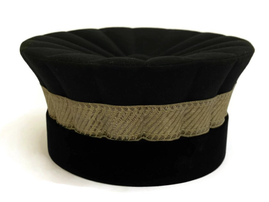 Antique Judge's Hat with Original French Hat Box. French Antique Gift