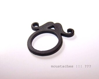 Black mustache ring