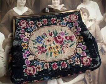 This Antique Petite Needlepoint Coin Purse Has All Things Beautiful