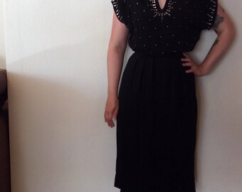 Vintage 1940s studded dress. As is
