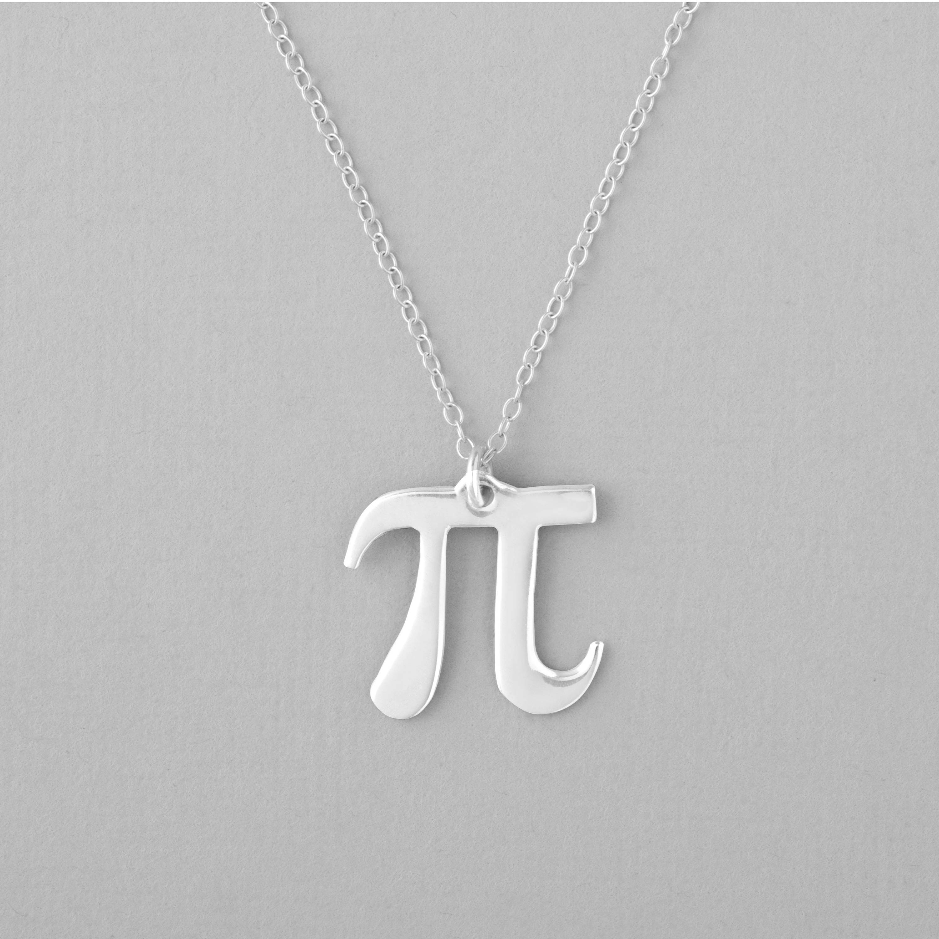 Pi Necklace Pi Jewelry Math Necklace Pi Symbol Necklace