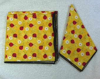 Everyday Eco Friendly Reusable Cotton Napkins 14 x 14 Set of 6 Ready to Ship