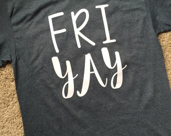 FRIYAY Short Sleeve Tshirt with Smooth or Glitter Vinyl