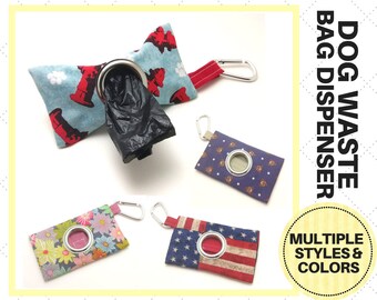 Pet Waste Bag Dispenser - Poop Bag Holder - Fire Hydrant, Bones, Dogs, Paws, Flowers, Star Wars, Galaxy, Flag, Emoji - Custom