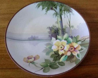 Hand Painted Nippon Scenic Decorative Plate