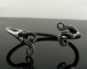 Octopus Jewelry, tentacle bracelet, tentacle cuff, octopus Bangle - Double Tentacle Split Bangle
