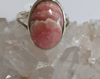 Rhodochrosite Ring Size 10