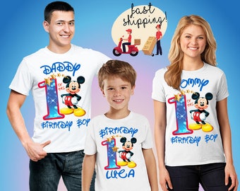 Mickey party shirts, Shirts Minnie Mouse, Birthday Boy, Mickey party shirts, Personalized shirts, Gift for girl, birthday gift B110