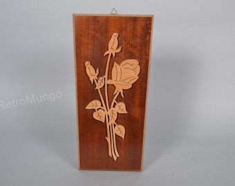 German wooden Wall Hanging decor Roses