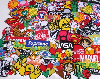 RANDOM Wholesale 10 piece Lot of Sew Iron On Patch Mix Animal Hero Cartoon Biker Flower Patches Set