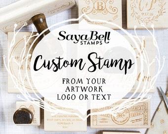 Custom Stamp for Business, Personal or Weddings, Custom Rubber Stamp. Custom Logo Stamp, Invitation or Save the Date, Business Logo Stamp