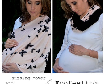Nursing cover scarf, Nursing cover, Nursing scarf, Breastfeeding cover, Nursing Shawl, Modern mom