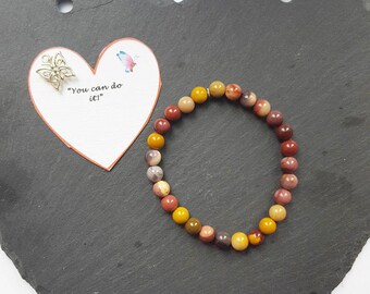 Gemstone Bracelet, Reiki Bracelet, Crystal Bracelet, Gift, Handmade Bracelet, Energy Bracelet, Mookaite, Yoga Bracelet, Stacking Bracelet