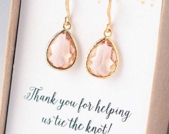SHIPS TOMORROW Bridesmaid Earrings Bridesmaid Jewelry Gold Bridesmaid Gift Set Bridal Jewelry Set Bridal Earrings Gold