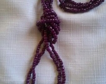 Deep Purple extra long Neclace